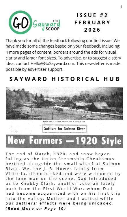 The Go Sayward Scoop Issue #2 – February 2026
